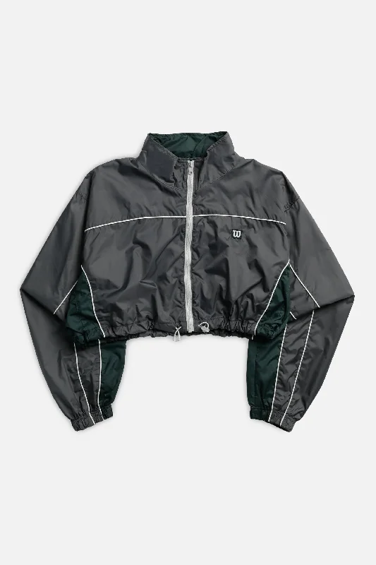 Rework Wilson Crop Windbreaker - L