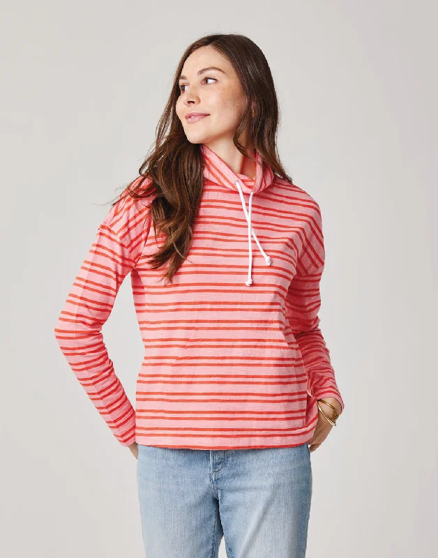 Bodie Funnel Neck: Grapefruit Breton