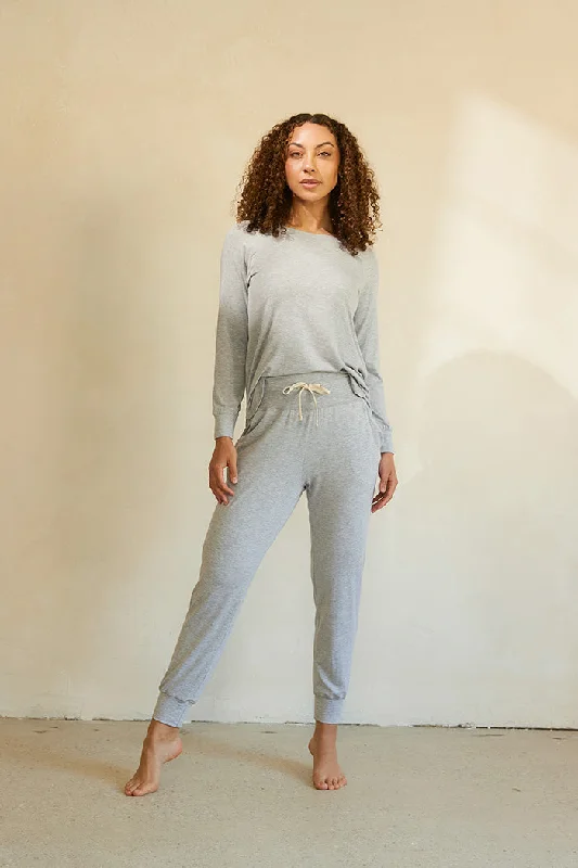 Relaxed Long Sleeve Top + High Waisted Harem Pant